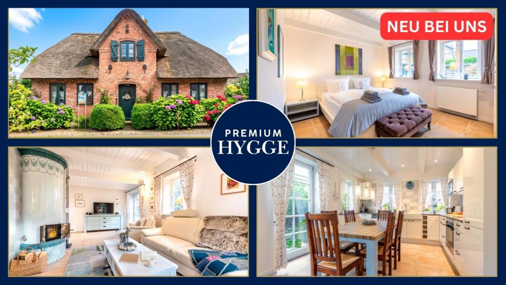 a collage of pictures of a house at Lavendelhaus in Oevenum