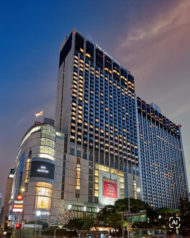 a large building with a lot of windows at THE GRAND LOTTE SEOUL - Formerly known as Lotte Hotel Seoul in Seoul