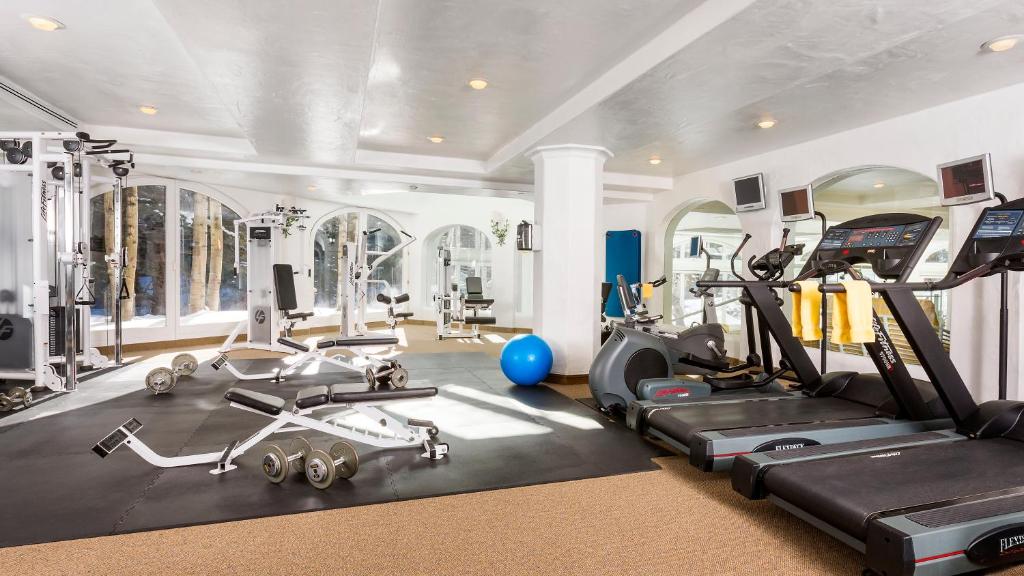 Fitness centrum a/nebo fitness zařízení v ubytování Sonnenalp