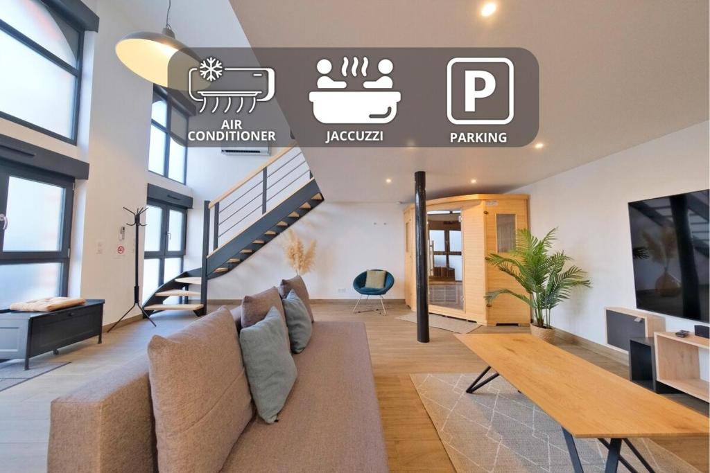 Reims City SPA - Jacuzzi - Sauna - Air conditioning