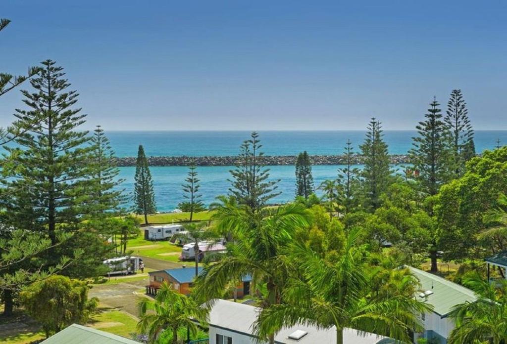 a view of the ocean from a resort at Flightdeck 301, Clarence Street in Port Macquarie