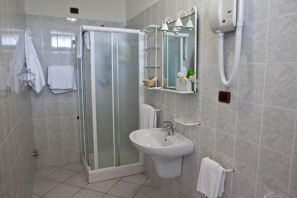 Koupelna v ubytování Hotel Clipper