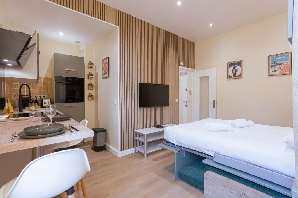 Santeny - Studio Central, clim, proche Palais&Plage