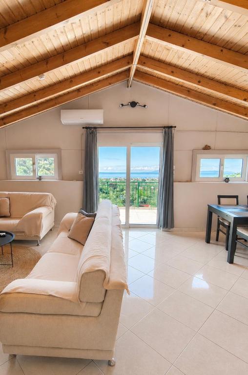Sea view and olive trees