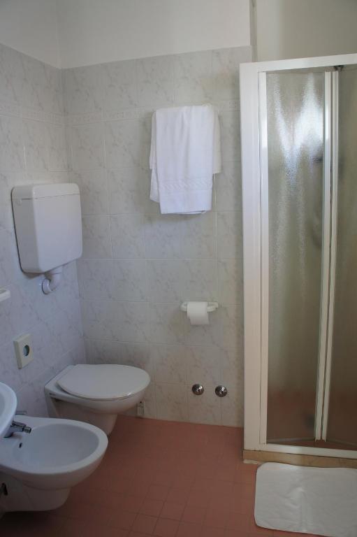 Koupelna v ubytování Hotel Atene