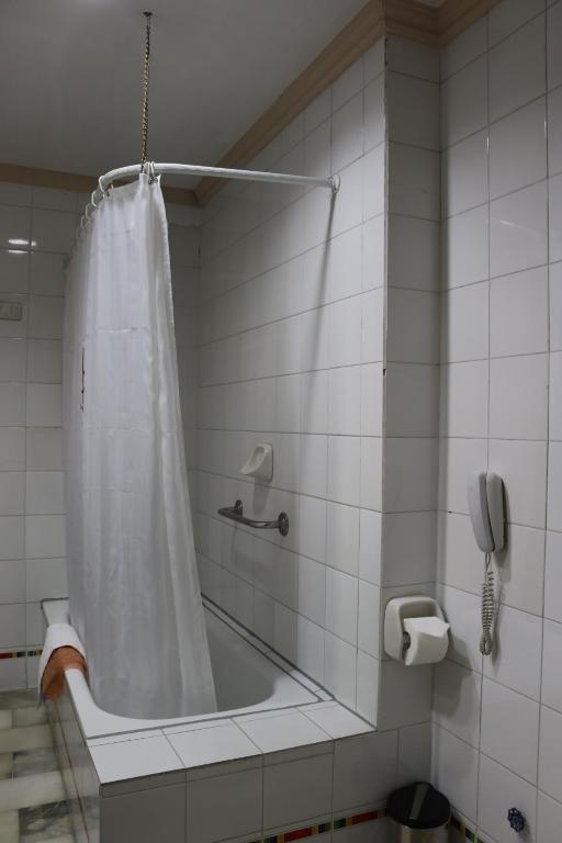 Koupelna v ubytování Hotel Republica
