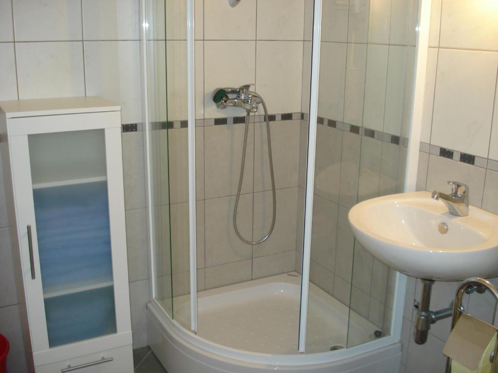 Koupelna v ubytování Sea Star Apartment