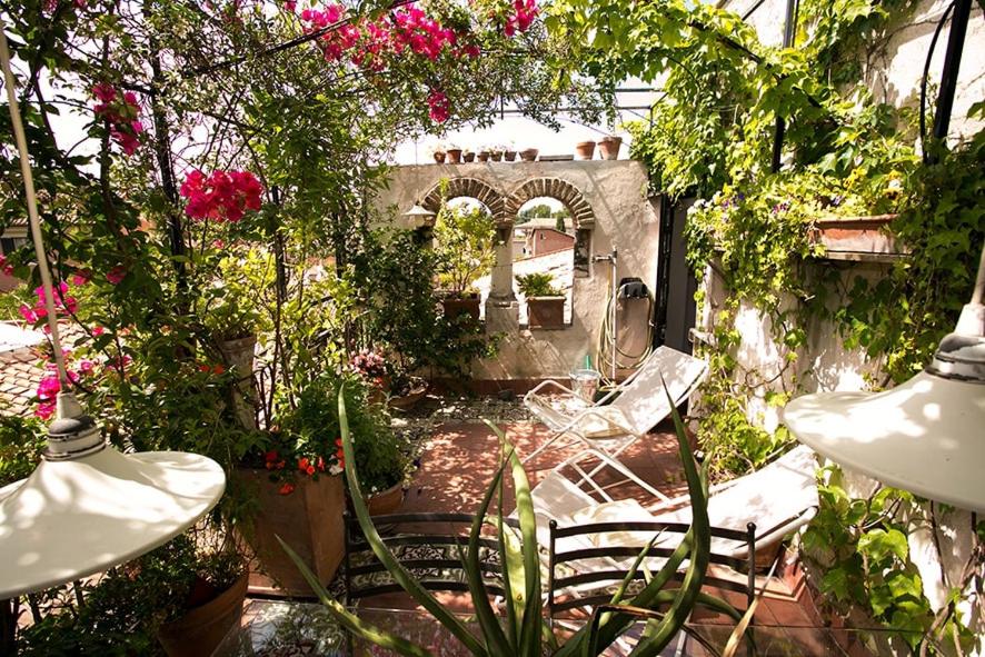 Zev's terrace in Trastevere - Saint Peter view