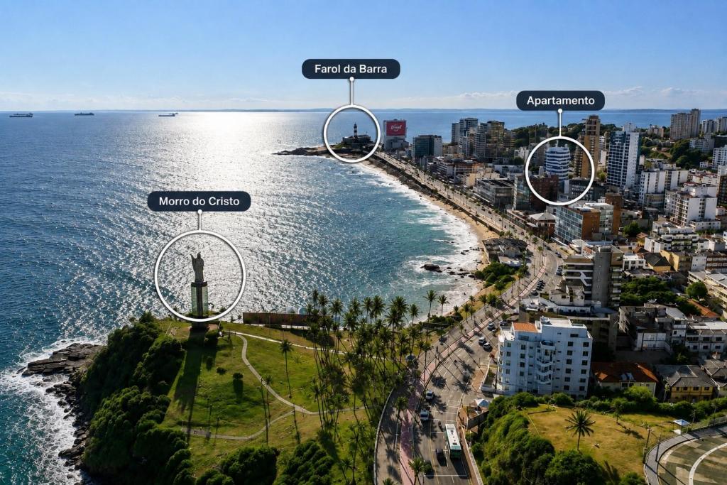 Exclusivo Quarto e Sala na Praia da Barra em Salvador - Concept House Brazil - 