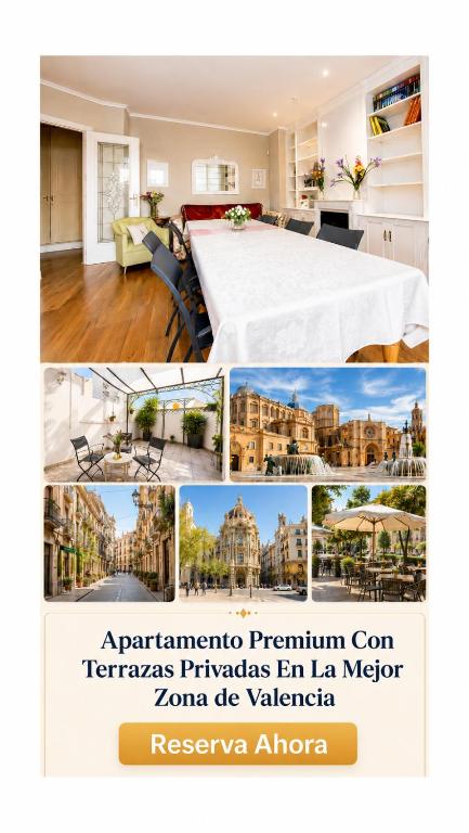 Propiedad Premium de 4 Dormitorios con Terrazas Privadas en Gran Via Valencia-AC, Wifi, Ubicación Perfecta