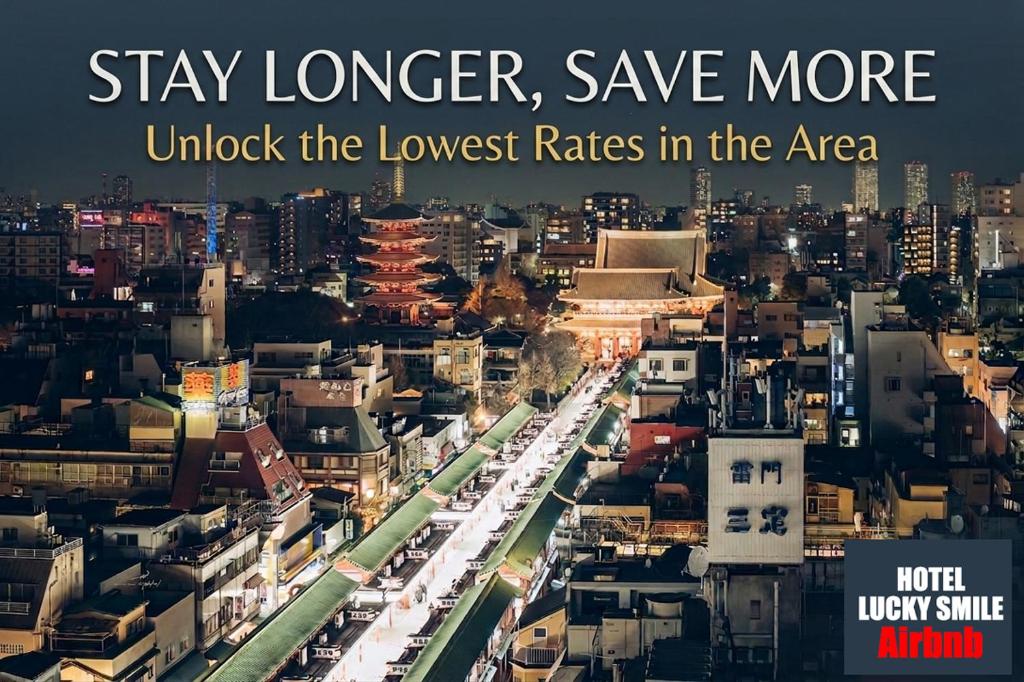Popular Direct from the airport, perfect for getting anywhere in Tokyo, Skytree, Asakusa's best access private lodging Lcuky Smile