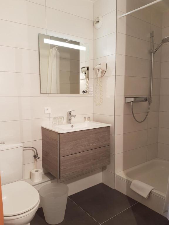 Koupelna v ubytování Hôtel Des Bois