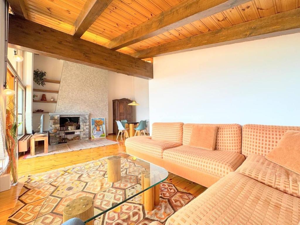 Attique de prestige face aux sommets Alpins