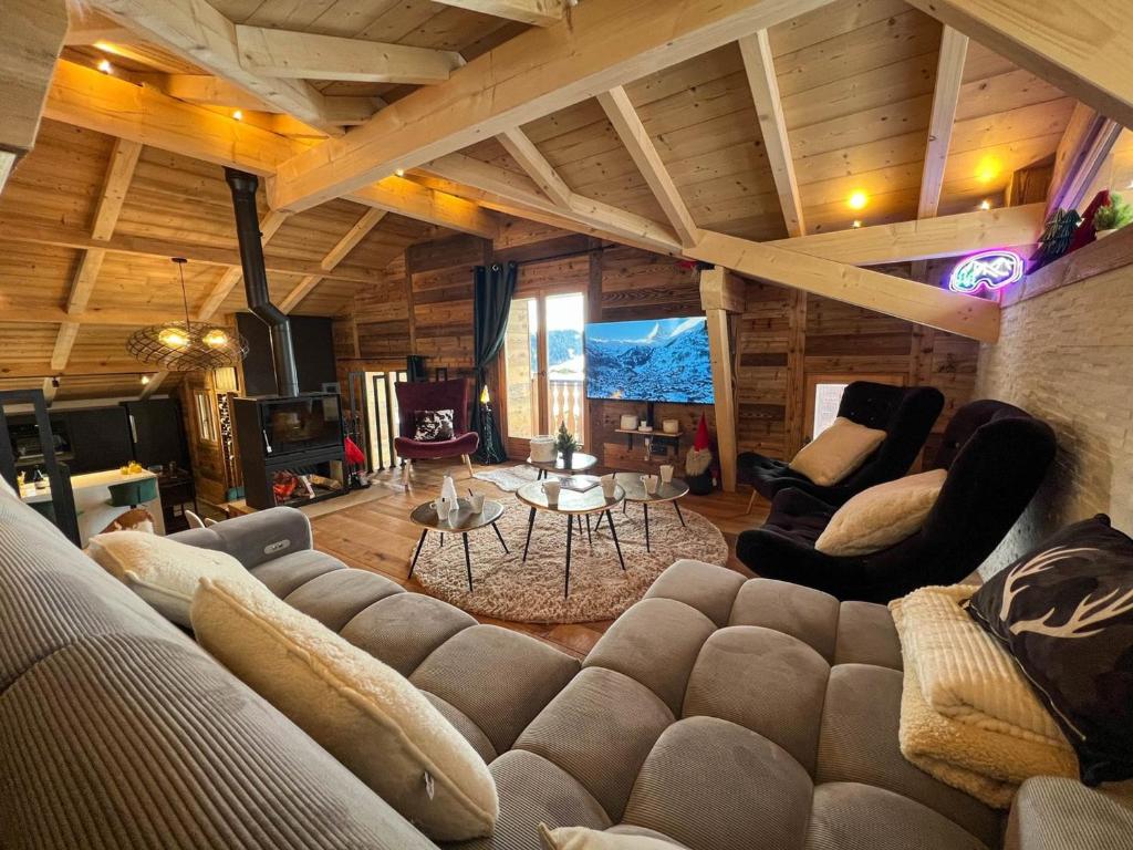 Chalet de luxe aux Gets - 4 chambres pour 9 personnes avec jacuzzi et Wi-Fi