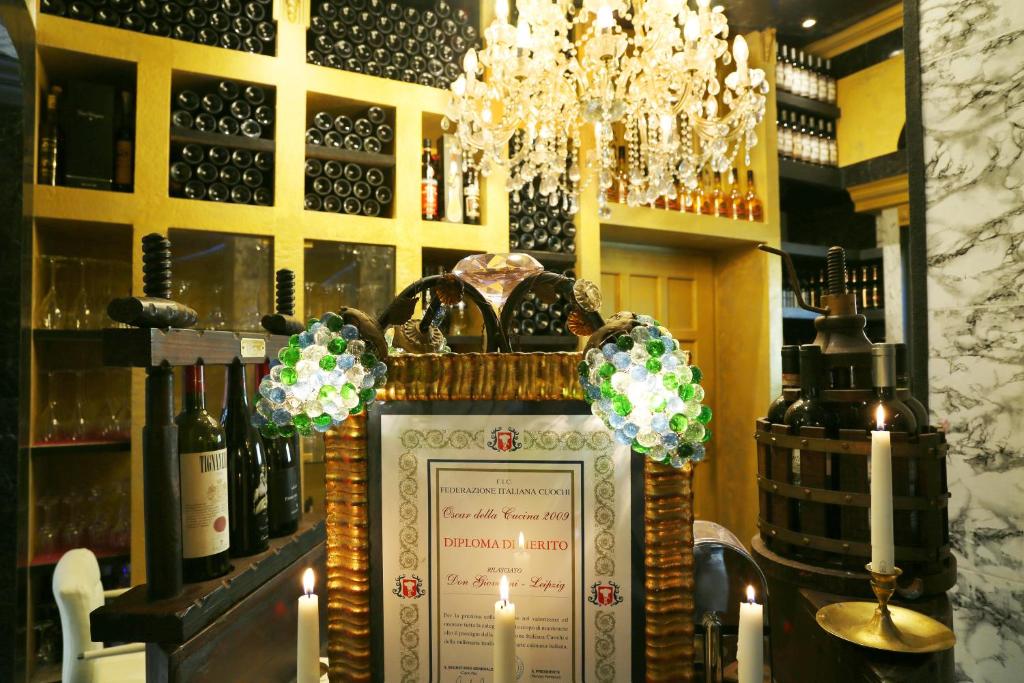 Nápoje v ubytování Hotel Don Giovanni
