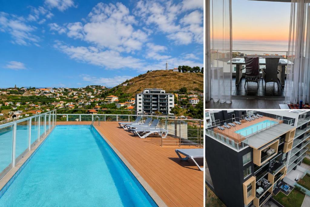 Madeira Mar - Seaview- Top Floor Apartment with Rooftop Pool