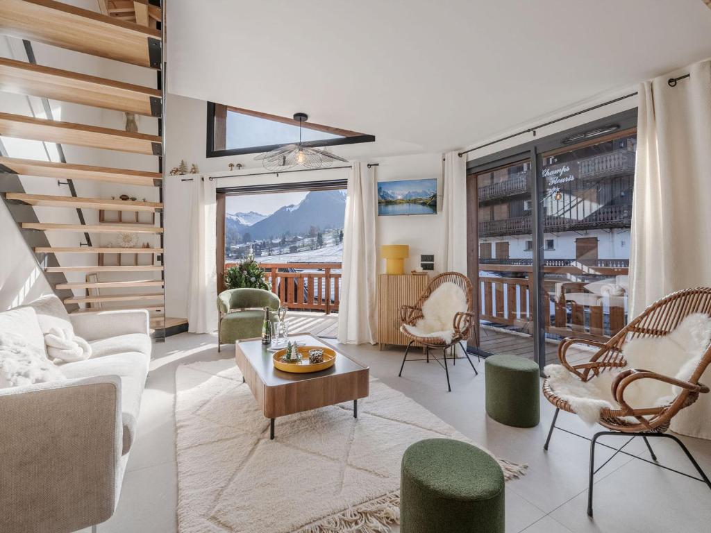 Morzine: Appartement moderne 8 pers, ski-in/ski-out, 72m², parking, wifi