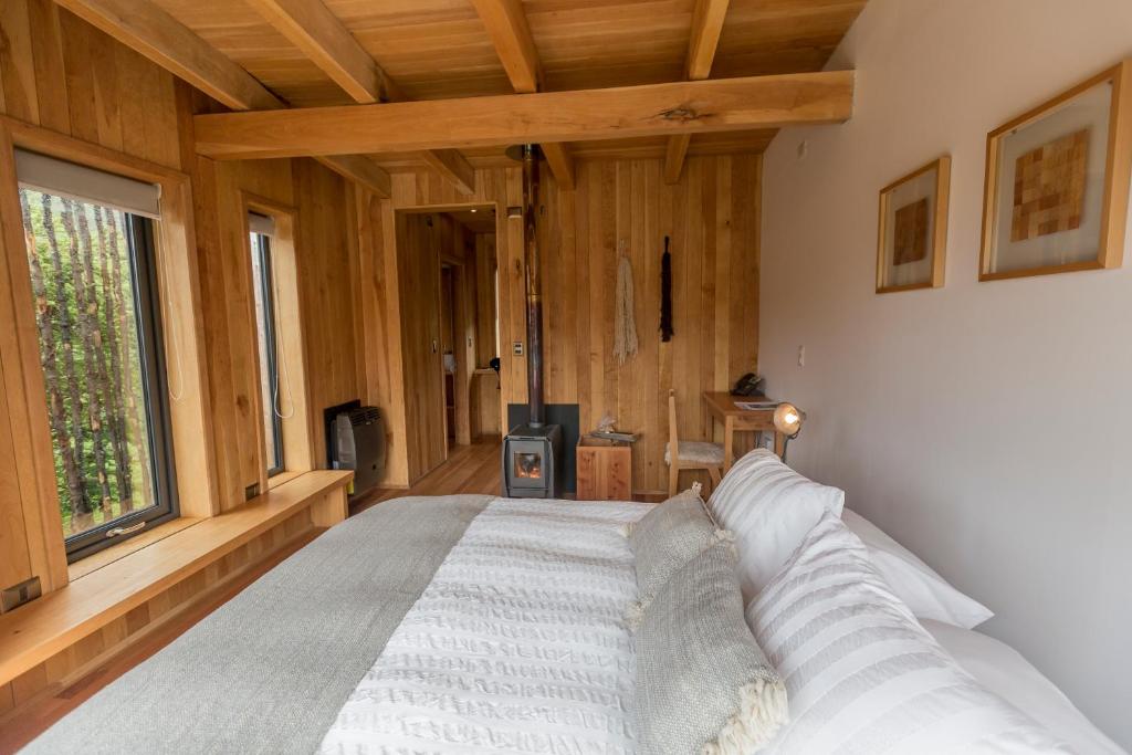Cama o camas de una habitación en Lodge BordeBaker