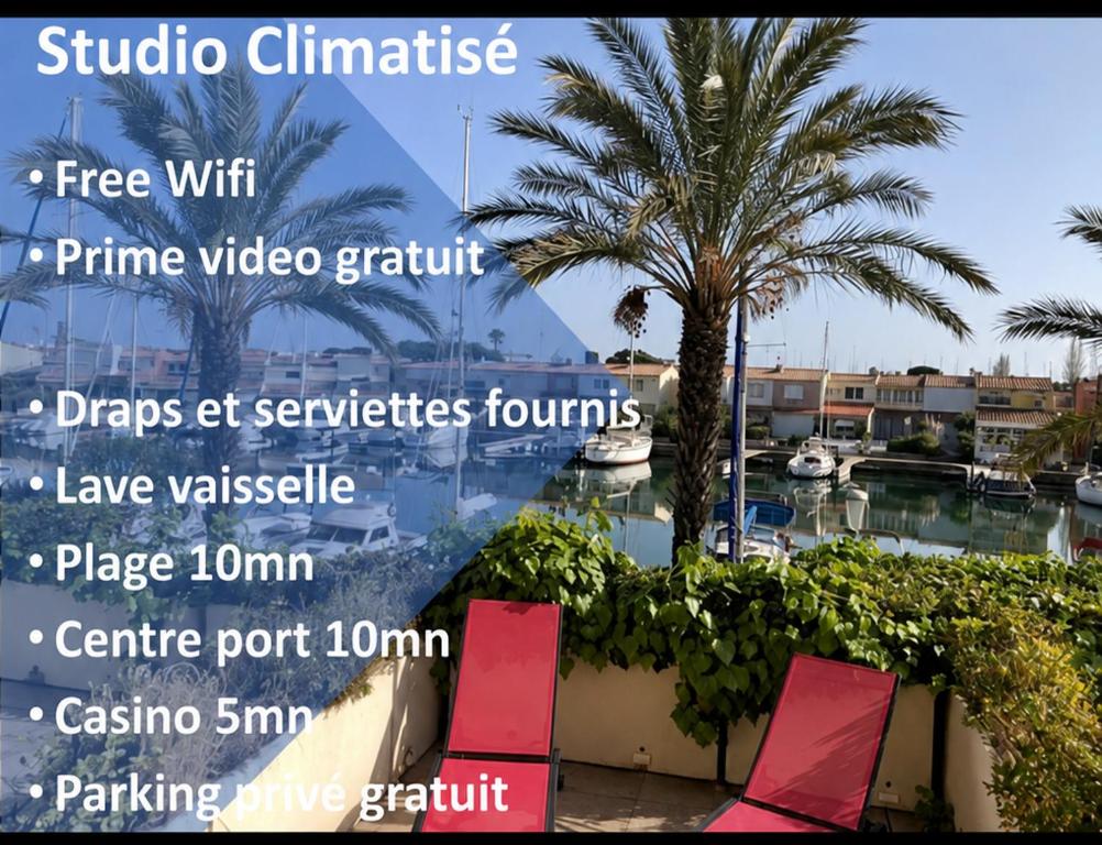 Cap Capistol Studio avec terrasse, vue port