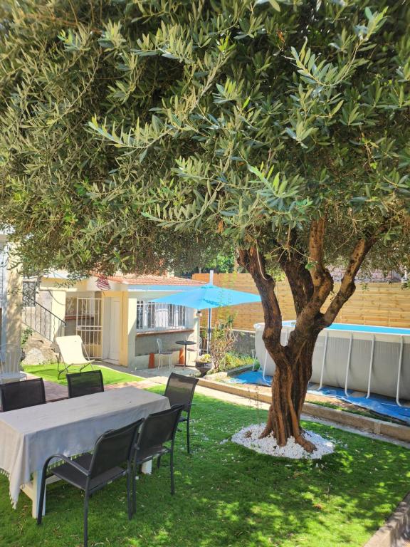 Pretty and comfortable outbuilding with swimming pool and garden