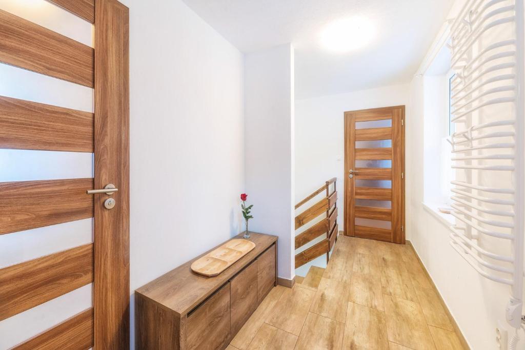 Postel nebo postele na pokoji v ubytování Chalet 3 Domky 182