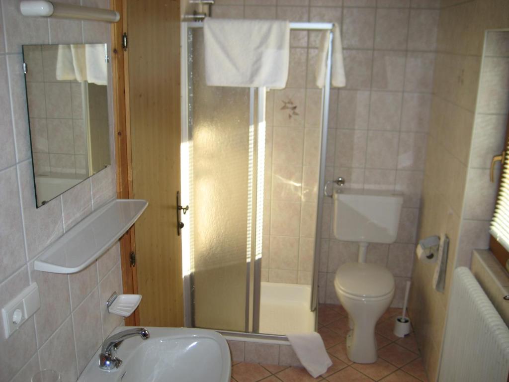 Koupelna v ubytování Haus Christl