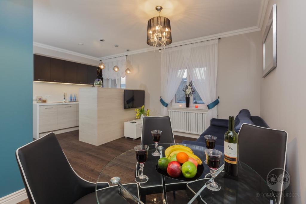 TV a/nebo společenská místnost v ubytování Apartamenty City.