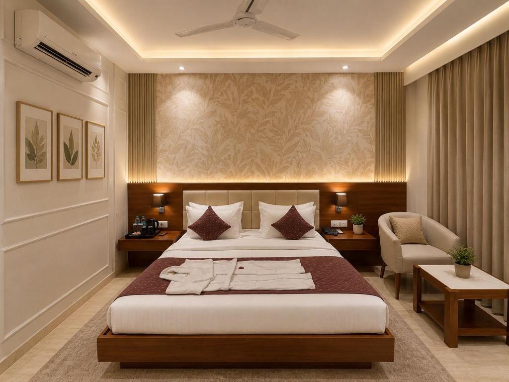 فضای داخلی Premium Hotel Skye Suites Terminal- 3 Delhi IGI Airport With- Free Airport Pickup در دهلی نو - تصویر ۳
