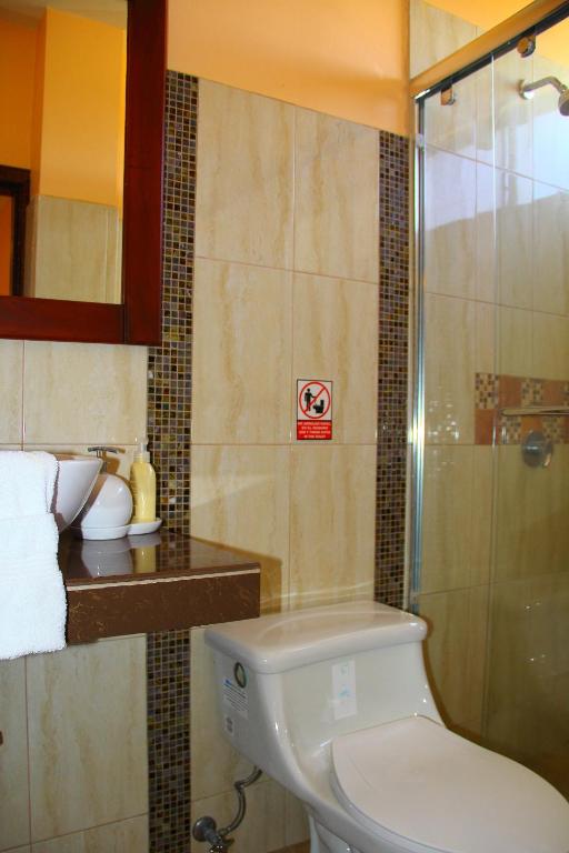 Koupelna v ubytování Hostal Duncan
