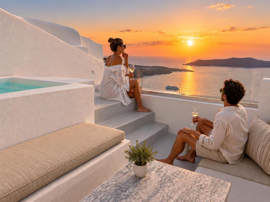 S for Santorini Unique Suites- Volcano, Sunset & Caldera View!