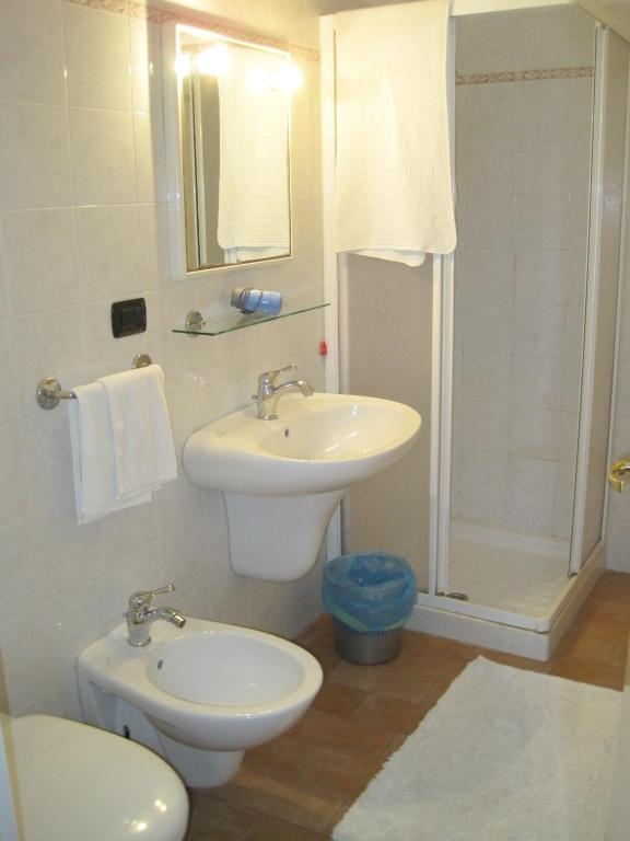 Koupelna v ubytování B&B Fattore