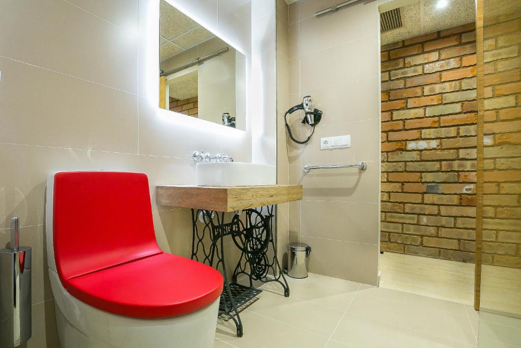Koupelna v ubytování Hotel Montmar