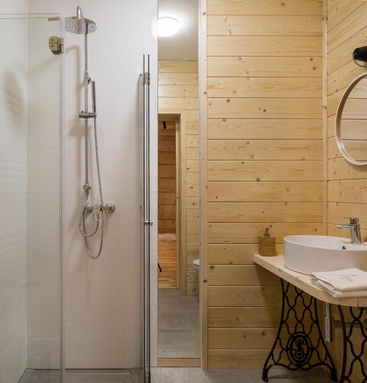Kúpeľňa v ubytovaní Tatra Wood House