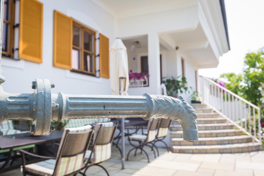 Balkón nebo terasa v ubytování Landhaus Luka