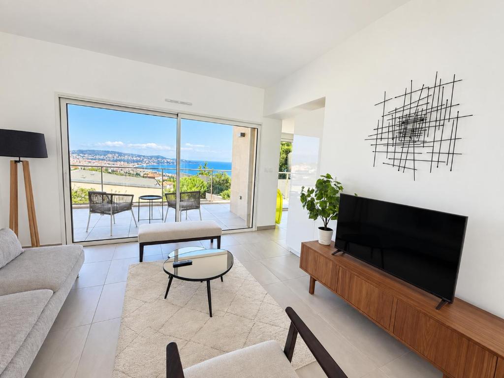 Casa Serena Sea View Terrasse Parking Bleu Pearl
