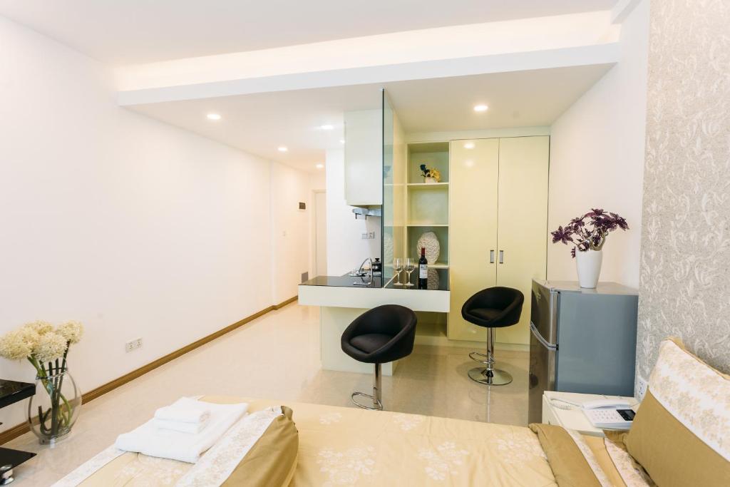 Posezení v ubytování CA&SA Serviced Apartment