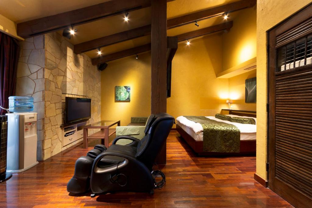 TV a/nebo společenská místnost v ubytování Hotel Lotus Nara (Adult Only)