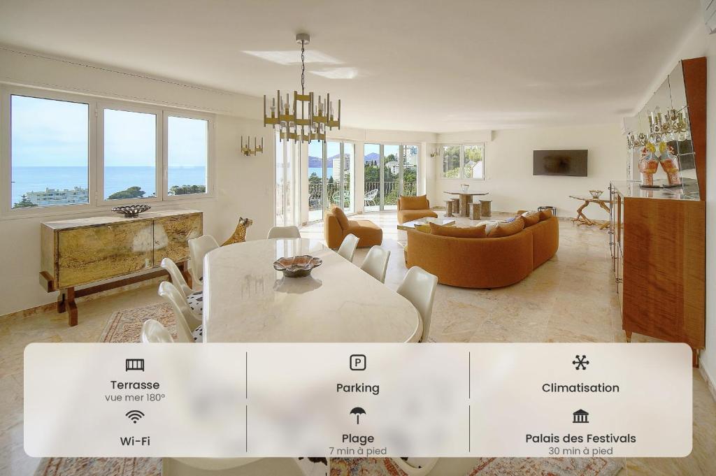 160m2 3 Chambres 2 SDB Terrasse Vue Mer Parking A3B132