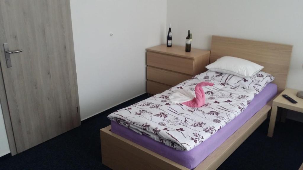 Postel nebo postele na pokoji v ubytování Ubytování Němčičky