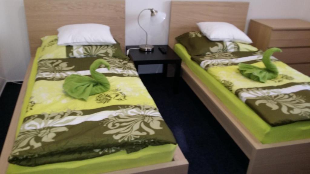 Postel nebo postele na pokoji v ubytování Ubytování Němčičky