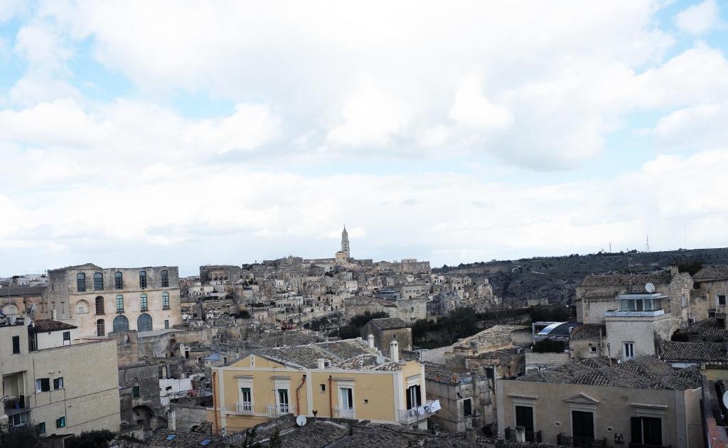 Nespecifikovaný výhled na destinaci Matera nebo výhled na město při pohledu z penzionu