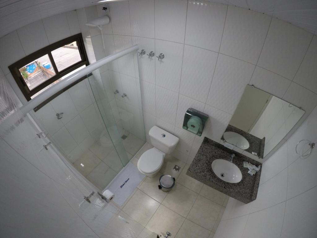 Koupelna v ubytování Hotel Dove