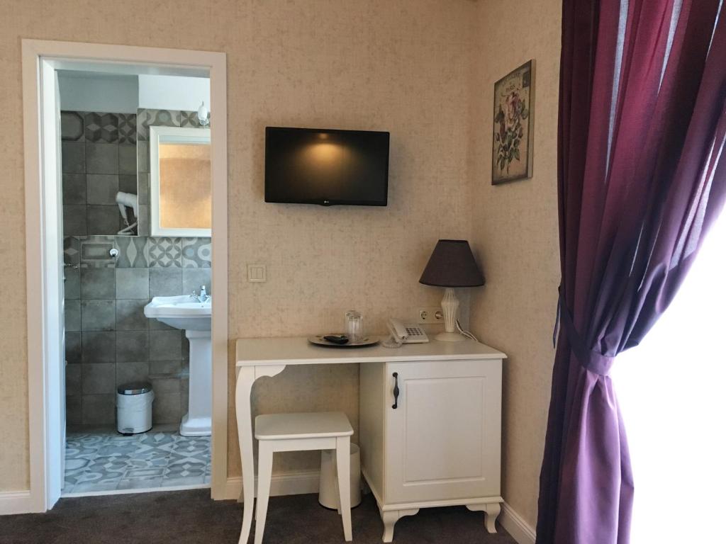 Koupelna v ubytování Family Hotel Agoncev