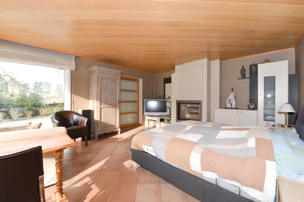 TV a/nebo společenská místnost v ubytování B&B Les Secrets de la Vie
