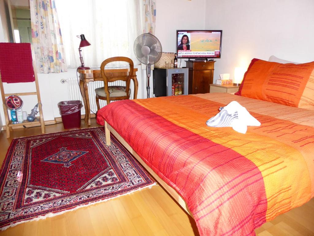 Postel nebo postele na pokoji v ubytování B&B Pappelweg - 2