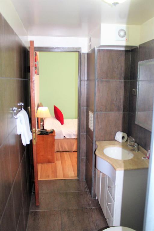 Koupelna v ubytování Hotel Samaña