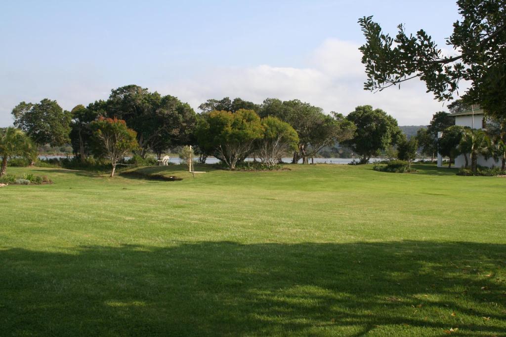 a large field of grass with trees in the background at Keurbooms River Lodge 1014 in Plettenberg Bay