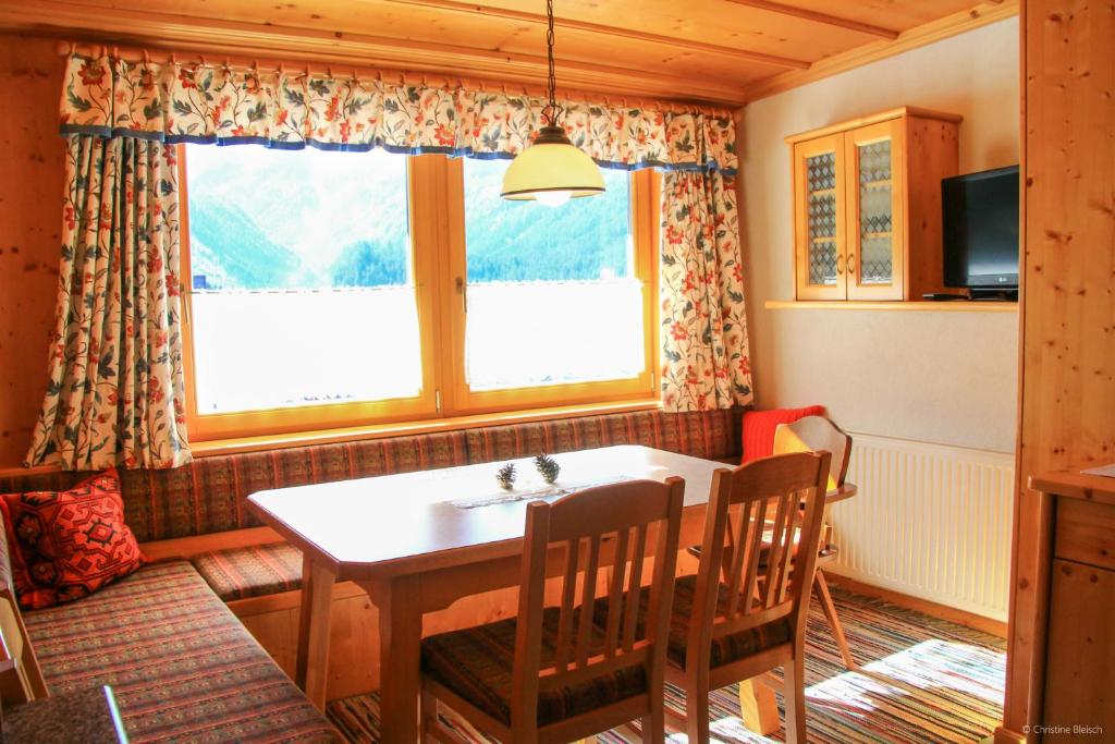 Televízia a/alebo spoločenská miestnosť v ubytovaní Apartment Bleisch