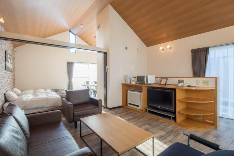Kuchyň nebo kuchyňský kout v ubytování Sundance Resort Yamanakako