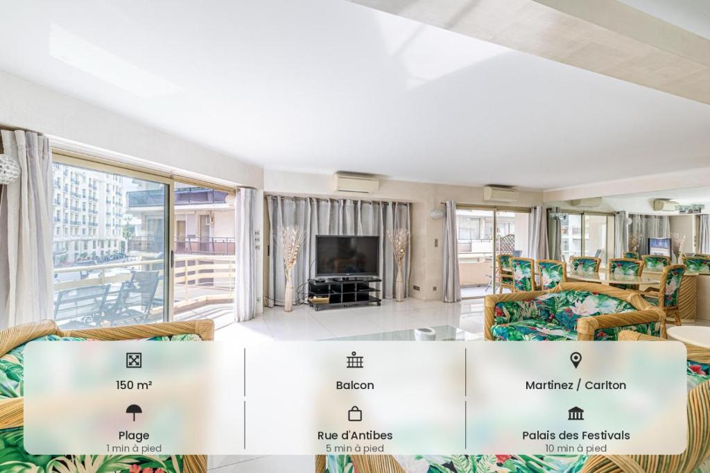 Spacieux 3 chambres BALCON, MARTINEZ -CARLTON A3B130